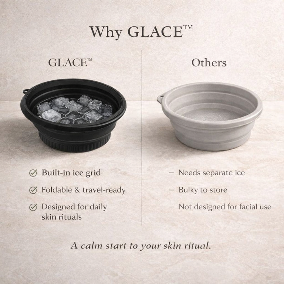 GLACÉ™ | Foldable Face Ice Plunge Bowl