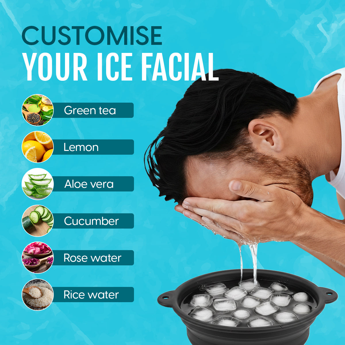 FACE™| Ice Plunge Bowl, Instant Glow  in 10 seconds