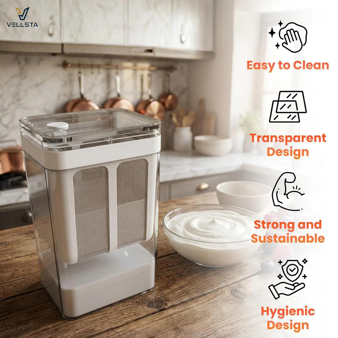 Multifunctional Yogurt Filter with Fine Mesh Strainer