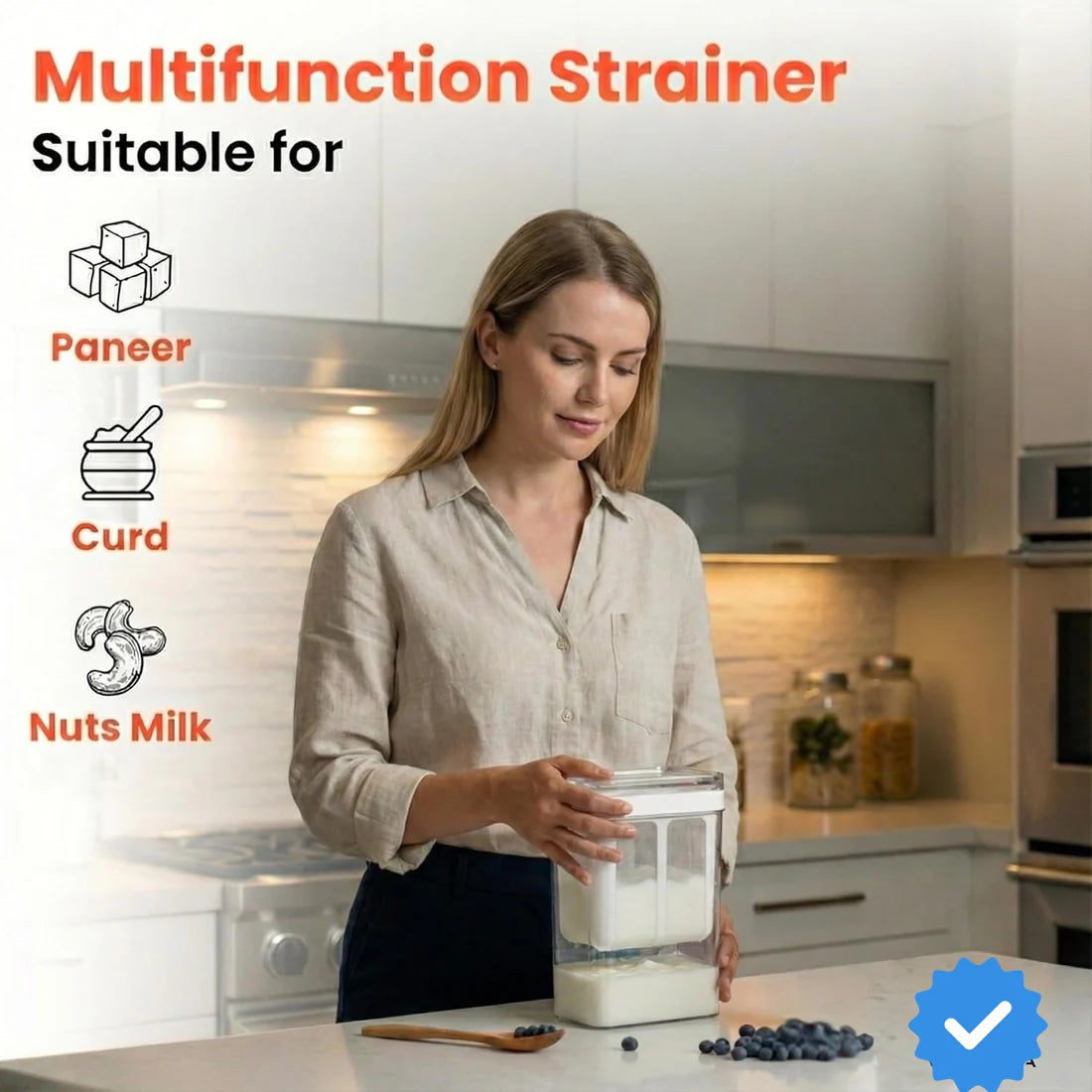 Multifunctional Yogurt Filter with Fine Mesh Strainer
