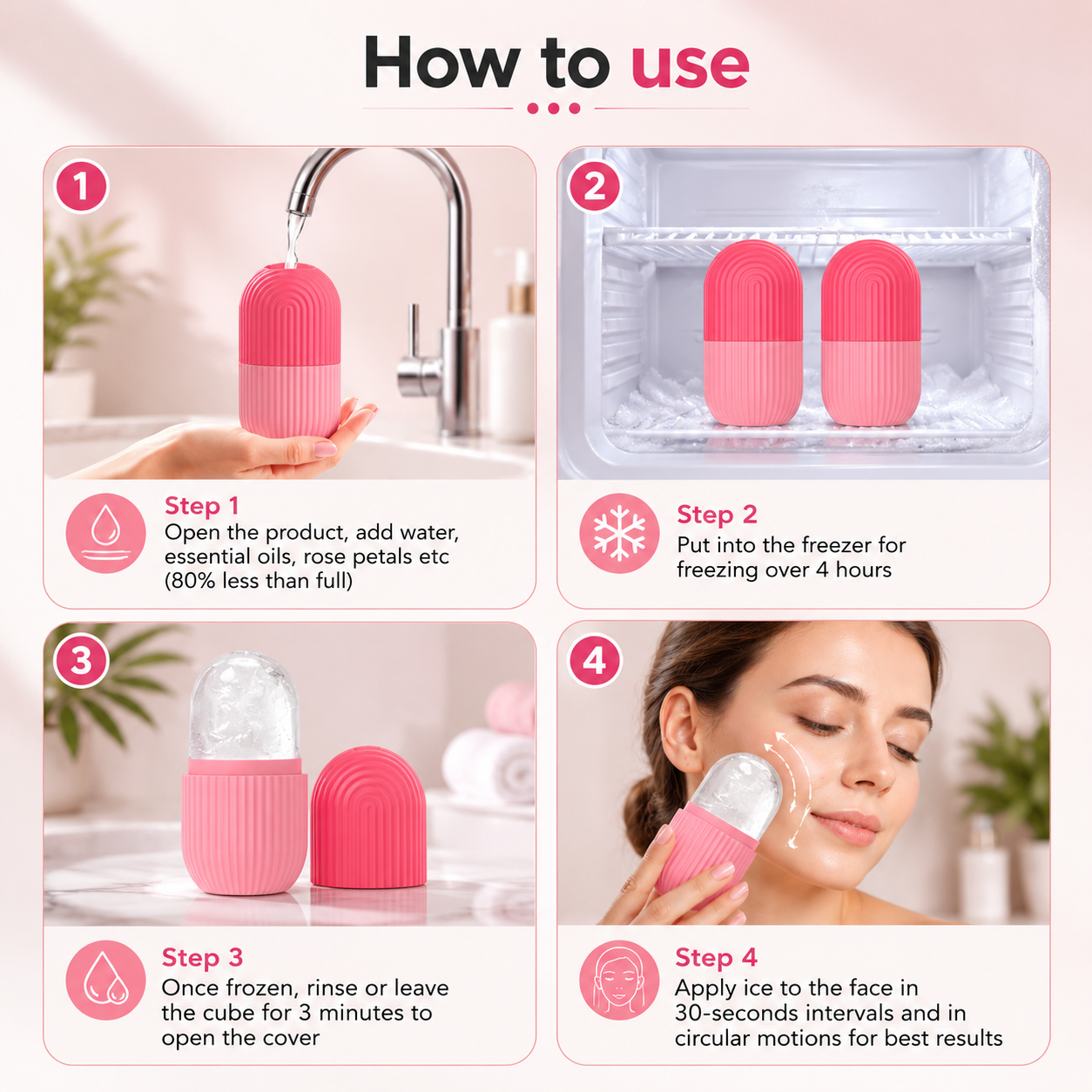 Professional Age-Defying Dermatology Care Ice Roller