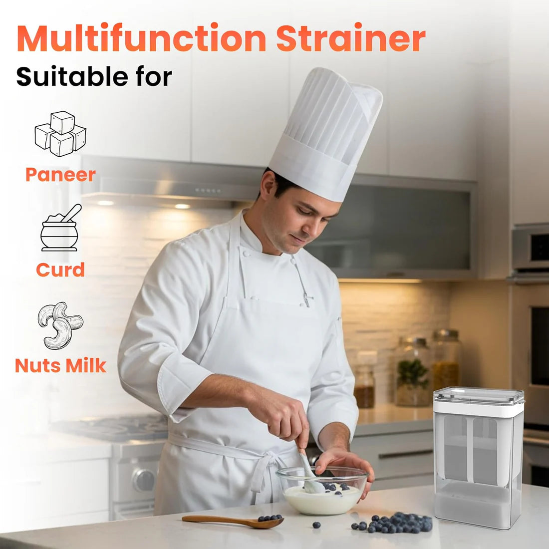 Multifunctional Yogurt Filter with Fine Mesh Strainer